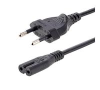 StarTech.com 3m (10ft) Laptop Power Cord, EU Plug to C7, 2.5A 250V, 18AWG, Notebook / Laptop Replacement AC Power Cord, Printer/Power Brick Cord, Europlug to IEC 60320 C7 - Laptop Charger Cable, Black (752E-3M-POWER-LEAD) - câble d'alimentation - Europlug