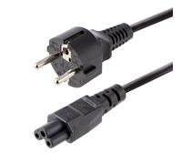 StarTech.com Câble d'Alimentation pour Ordinateur Portable de 3m - Prise EU vers Connecteur C5, 2,5A 250V - Cordon d'Alimentation Clover Leaf/Mickey Mouse - Cordon Alimentation PC Portable