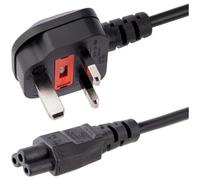 StarTech.com Câble d'Alimentation pour PC Portable de 2m, BS 1363 à C5 (Clover Leaf), 2,5A 250V, 18AWG, Câble de Remplacement pour PC Portable, Câble d'Alimentation pour Imprimante, Câble de Brique d'