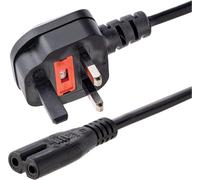 StarTech.com Câble d'Alimentation pour PC Portable de 2m, BS 1363 à C7, 2.5A 250V, 18AWG, Noir, Cordon de Remplacement pour PC Portable/Imprimante, Cordon de Chargeur de PC Portable AC (PXTNB2SUK6)
