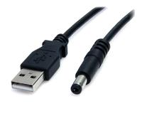 StarTech.com Câble d'Alimentation USB vers 5,5 mm - Barillet Type M - 2m, 2 m, USB, Barrel type M USB2TYPEM2M