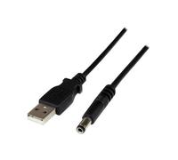 StarTech.com Cable d'alimentation USB vers prise CC de 1 m Cordon USB vers connecteur Type N 5,5 mm 5V Câble d'alimentation USB…