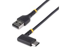 StarTech.com 3ft (1m) USB A to C Charging Cable Right Angle, Heavy Duty Fast Charge USB-C Cable, USB 2.0 A to Type-C, Durable and Rugged Aramid Fiber, 3A, S20/iPad/Pixel - High Quality USB Charging Cord (R2ACR-1M-USB-CABLE) - Câble USB de type-C - USB pou