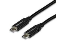 StarTech.com Câble USB-C vers USB-C avec Power Delivery 5A de 2 m - Cordon USB 2.0 Type-C certifié USB-IF - Noir (USB2C5C2M)
