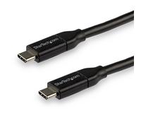 StarTech.com Câble USB-C vers USB-C avec Power Delivery 5A de 3 m - Cordon USB 2.0 Type-C certifié USB-IF - Noir - Câble USB de type-C - 24 pin USB-C pour 24 pin USB-C - 3 m