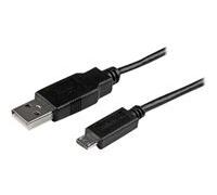 StarTech.com Câble de charge /synchronisation mobile USB A vers Micro B slim de 2 m - Cordon USB 2.0 pour smartphone / tablette M/M - Noir - câble USB - 2 m