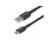 StarTech.com Câble de Charge USB-A vers USB-C de 30 cm, Charge et Synchronisation, 3A, USB 2.0, Gaine TPE - Cordon Noir