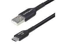 StarTech Câble USB-A vers USB-C 4 m - Charge 3A USB 2.0, gaine TPE - Noir
