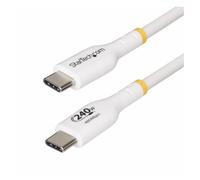 StarTech.com Câble de Charge USB-C de 1m, Cordon USB-C, USB-IF, 240W PD - Câble USB - 24 pin USB-C (M) pour 24 pin USB-C (M) - USB 2.0 - 48 V - 5 A - 1 m - sans halogène, passif, gamme de...