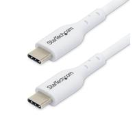 StarTech.com Câble de Charge USB-C de 2m, Charge et Synchronisation, 60W (3A) PD, Câble de Charge USB 2.0 pour Ordinateur Portable - Cordon de Charge USB C Blanc