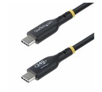 StarTech.com Câble de Charge USB-C de 4m, Cordon USB-C, USB-IF, 240W PD - Câble USB - 24 pin USB-C (M) pour 24 pin USB-C (M) - USB 2.0 - 48 V - 5 A - 4 m - sans halogène, passif, gamme de...