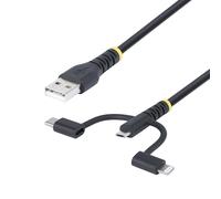StarTech.com 3.3ft USB Multi Charging Cable, Lightning/Micro-USB/Type-C - kit câble USB - 1 m