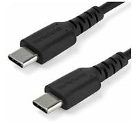 StarTech.com Câble de Chargement USB-C 1m - Cordon de Chargement USB 2.0 Type C vers USB-C pour PC Portable - Gaine TPE Fibre Aramide M/M 60W Noir - Samsung S10 S20 iPad Pro MS Surface (RUSB2AC1MB) - Câble USB de type-C - 24 pin USB-C pour 24 pin USB-C -