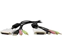 StarTech.com Câble de commutateur KVM DVI-D Dual Link USB 4 en 1 de 1,8 m avec audio et microphone (DVID4N1USB6)