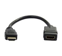 StarTech.com Cable de protection pour port HDMI Ultra HD 4k x 2k - M/F (HDMIEXTAA6IN) - Câble HDMI - HDMI mâle pour HDMI femelle - 15 cm - noir - pour P/N: CDP2HDMM2MB, DP2HDMM2MB, HDDVIMM3, HDMM1MP,