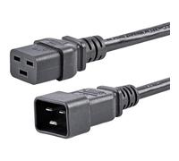 StarTech.com Câble de Rallonge de 1,8m Gros Calibre, IEC 320 C19 à IEC 320 C20 Noir, 15A 250V, 14AWG, Rallonge Électrique, Gros Calibre, Câble d'Alimentation CA, Gros Calibre, UL Listed (PXTC19C20146)
