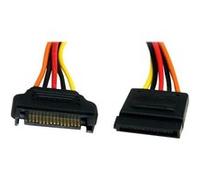 StarTech.com Câble d'extension d'alimentation SATA 15 broches 30 cm - Rallonge de câble d'alimentation - alimentation SATA (M) pour alimentation SATA (F) - 30.5 cm - pour P/N: PYO2SATA, PYO4SATA, SATA