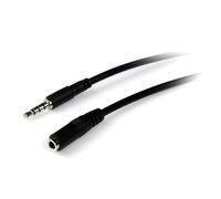 StarTech Câble de casque ST MUHSMF2M – Jack 3,5 mm 4 broches sur couplage, 2 m