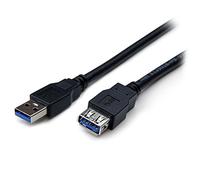StarTech.com Câble d'extension USB 3.0 SuperSpeed de 2m - Rallonge USB A vers A - M/F - Noir (USB3SEXT2MBK)