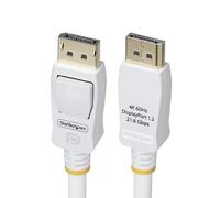 StarTech.com Câble DisplayPort 1.2, 1,8m Blanc Certifié VESA, 4K 60Hz, 21.6Gbps, Connecteurs DP Verrouillables, Câble DP 1.2