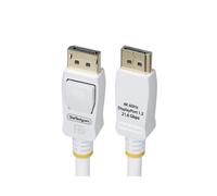StarTech.com Câble DisplayPort 1.2 1.8m Blanc, Certifié VESA, 4K 60Hz, 21.6Gbps, M/M, Connecteurs DP Verrouillables, Blindage Mylar, HDCP 1.3