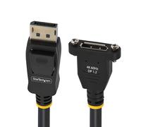 StarTech.com Câble DisplayPort Montage sur Panneau 1m - 4K x 2K - Câble d'Extension DP 1.2 M/F - Câble d'Extension Vidéo DP avec Connecteur DP à Montage sur Panneau - Câble Moniteur DP (DPPNLFM3)