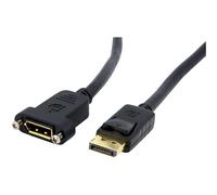 StarTech.com Câble DisplayPort Montage sur Panneau 1m - 4K x 2K - Câble d'Extension DP 1.2 M/F - Câble d'Extension Vidéo DP avec Connecteur DP à Montage sur Panneau - Câble Moniteur DP (DPPNLFM3)