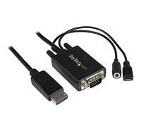StarTech.com Câble DisplayPort vers VGA - Câble Adaptateur Écran PC DisplayPort vers VGA de 3 m avec Audio - Convertisseur DP vers VGA - 1920 x 1200 (DP2VGAAMM3M)
