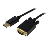 StarTech.com Câble DisplayPort vers VGA de 3 m - Câble d'Écran DisplayPort 1.2/DisplayPort++ vers VGA Mâle - Câble d'Ordinateur Portable vers Vidéoprojecteur- Convertisseur Vidéo - Noir