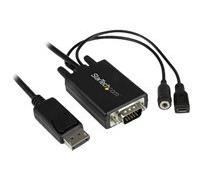 ST DP2VGAAMM3M - Câble, prise DP > prise VGA, audio, 3,0 m