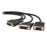StarTech.com Câble répartiteur en Y / Splitter vidéo DVI (M) vers DVI (M) et VGA (M) de 1,8m