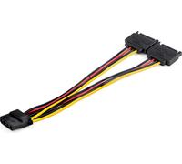 StarTech.com Câble en Y SATA vers Molex 4 broches - double SATA power - gaine PVC, 0,15 m
