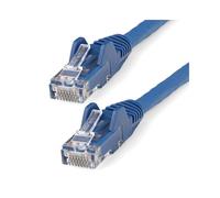 StarTech.com Câble Ethernet CAT6 15m - LSZH (Low Smoke Zero Halogen) - 10 Gigabit 650MHz 100W PoE RJ45 10GbE UTP Cordon de raccordement de réseau sans accroc avec décharge de traction - Bleu, CAT 6, vérifié ETL, 24AWG