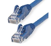 StarTech.com Câble Ethernet CAT6 15m - LSZH (Low Smoke Zero Halogen) - 10 Gigabit 650MHz 100W PoE RJ45 10GbE UTP Cordon de raccordement de réseau sans accroc avec décharge de traction - Bleu, CAT 6, v