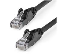 StarTech.com Câble Ethernet CAT6 15m - LSZH (Low Smoke Zero Halogen) - 10 Gigabit 650MHz 100W PoE RJ45 10GbE UTP Cordon de raccordement de réseau sans accroc avec décharge de traction - Noir, CAT 6, v