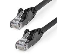 StarTech.com Câble Ethernet CAT6 50cm - LSZH (Low Smoke Zero Halogen) - Cordon RJ45 UTP Anti-accrochage 10GbE LAN - Câble Réseau Internet 650MHz 100W PoE - Noir - Snagless - 24AWG (N6LPATCH50CMBK)