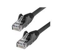 StarTech Câble Ethernet CAT6 50 cm LSZH 10GbE RJ45 UTP 650 MHz PoE Noir 24AWG (N6LPATCH50CMBK)