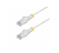 StarTech.com 1.5m White Slim CAT6 Ethernet Cable, Snagless, 28AWG, LSZH - Cordon de raccordement - RJ-45 (M) pour RJ-45 (M) - 1.5 m - 3.6 mm - UTP - CAT 5/5e/6 - IEEE 802.3bt - sans halogène, sans cro