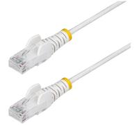 StarTech.com Câble Ethernet CAT6 Blanc Fin de 25cm, Sans Accroc, 100W PoE, UTP, LSZH, Fil de Cuivre Pur 28AWG, Cordon Patch Réseau RJ45 avec Serre-Câble, Contrôlé Fluke