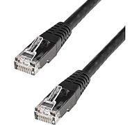 StarTech.COM Câble Ethernet CAT6 de 7,6 m - Câble Ethernet Gigabit Cat 6 Gigabit - 650 MHz 100 W PoE RJ45 UTP moulé avec soulagement de Traction - Certifié UL - TIA (C6PATCH25BK) - Noir