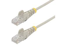 StarTech.com Câble Ethernet CAT6 Gris Fin de 15m, Sans Accroc, 100W PoE, UTP, LSZH, Fil de Cuivre Pur 28AWG, Cordon Patch Réseau RJ45 avec Serre-Câble, Contrôlé Fluke