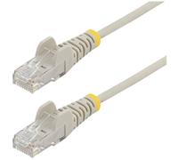 StarTech.com Câble Ethernet CAT6 Gris Fin de 25cm, Sans Accroc, 100W PoE, UTP, LSZH, Fil de Cuivre Pur 28AWG, Cordon Patch Réseau RJ45 avec Serre-Câble, Contrôlé Fluke