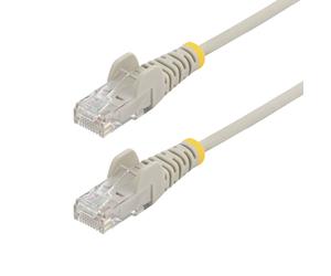 StarTech.com Câble Ethernet CAT6 Gris Fin de 5m, Sans Accroc, 100W PoE, UTP, LSZH, Fil de Cuivre Pur 28AWG, Cordon Patch Réseau RJ45 avec Serre-Câble, Contrôlé Fluke