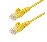 StarTech.com Câble Ethernet CAT6 Jaune Fin de 1m, Sans Accroc, 100W PoE, UTP, LSZH, Fil de Cuivre Pur 28AWG, Cordon RJ45