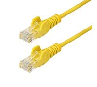 StarTech.com Câble Ethernet CAT6 Jaune Fin de 3m, Sans Accroc, 100W PoE, UTP, LSZH, Fil de Cuivre Pur 28AWG, Cordon RJ45