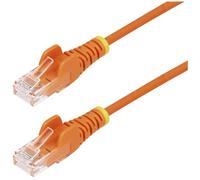 StarTech.com Câble Ethernet CAT6 Orange Fin de 25cm, Sans Accroc, 100W PoE, UTP, LSZH, Fil de Cuivre Pur 28AWG, Cordon Patch Réseau RJ45 avec Serre-Câble, Contrôlé Fluke