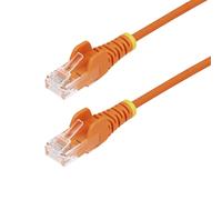 StarTech.com Câble Ethernet CAT6 Orange Fin de 2m, Sans Accroc, 100W PoE, UTP, LSZH, Fil de Cuivre Pur 28AWG, Cordon Patch Réseau RJ45 avec Serre-Câble, Contrôlé Fluke