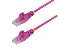StarTech.com Câble Ethernet CAT6 Rose Fin de 15m, Sans Accroc, 100W PoE, UTP, LSZH, Fil de Cuivre Pur 28AWG, Cordon Patch Réseau RJ45 avec Serre-Câble, Contrôlé Fluke