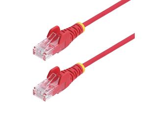 StarTech.com Câble Ethernet CAT6 Rouge 5m Slim, U/UTP, LSZH, 28AWG Cuivre Pur, RJ45 Mâle, PoE++ 100W, Testé Fluke, Anti-Accroc