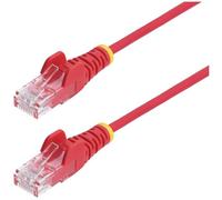 StarTech.com Câble Ethernet CAT6 Rouge Fin de 25cm, Sans Accroc, 100W PoE, UTP, LSZH, Fil de Cuivre Pur 28AWG, Cordon Patch Réseau RJ45 avec Serre-Câble, Contrôlé Fluke